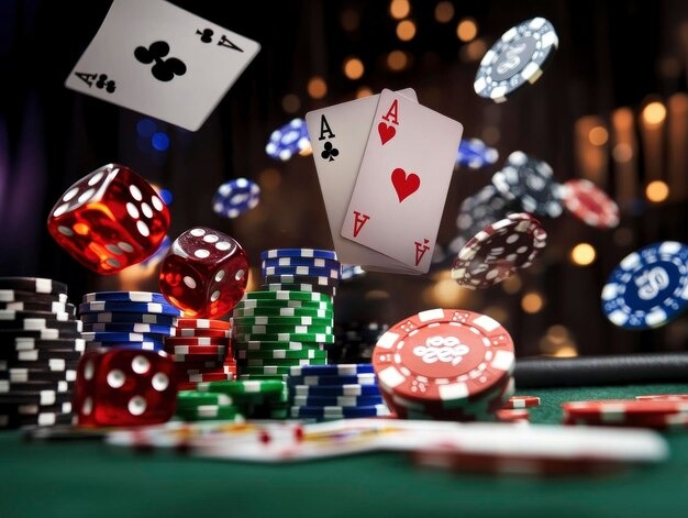 Live casino table with multi-camera feed